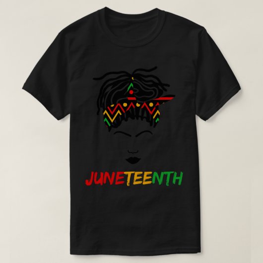 Juneteenth Bandana Locs Vrouw T-shirt (Design voorkant)