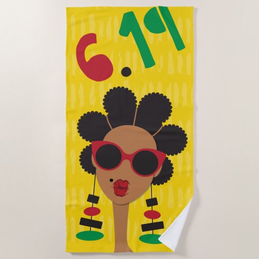 Juneteenth Beach Towel Strandlaken (Voorkant)