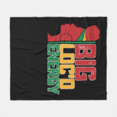 Juneteenth Big Locd Energy Black Freedom Fleece Deken (Voorkant (Horizontaal))