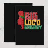 Juneteenth Big Locd Energy Black Freedom Kaart (Voorkant / Achterkant)