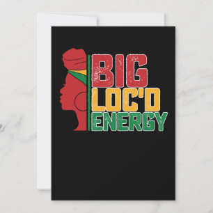 Juneteenth Big Locd Energy Black Freedom Kaart