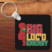 Juneteenth Big Locd Energy Black Freedom Sleutelhanger (Voorkant)