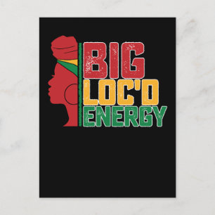Juneteenth Big Locd Energy Black Freedom Uitnodiging Briefkaart