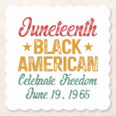 Juneteenth Black American Celebrate Freedom Cool Kartonnen Onderzetters (Voorkant)