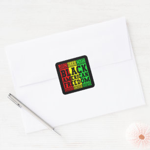 Juneteenth Black American Freedom Remembering Cool Vierkante Sticker