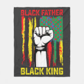 Juneteenth Black Father Day Dad King Celebrating F Fleece Deken (Voorkant)