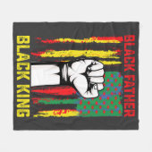 Juneteenth Black Father Day Dad King Celebrating F Fleece Deken (Voorkant (Horizontaal))