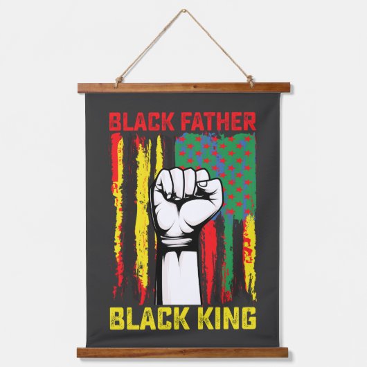 Juneteenth Black Father Day Dad King Celebrating F Hangend Wandkleed (Voorkant)