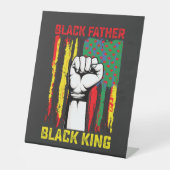 Juneteenth Black Father Day Dad King Celebrating F Reclamebord Met Voetstuk (Voorkant)