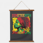 Juneteenth Black Freedom Day 1865 Loc Hangend Wandkleed (Voorkant)