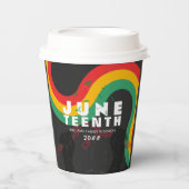 Juneteenth Black History 1865 Vrijheidsviering Papieren Bekers (Voorkant)