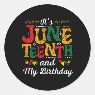 Juneteenth Black History Month Verjaardag 19 juni Ronde Sticker