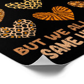 Juneteenth Black History Month Zelfde hart binnen  Poster (Hoek)