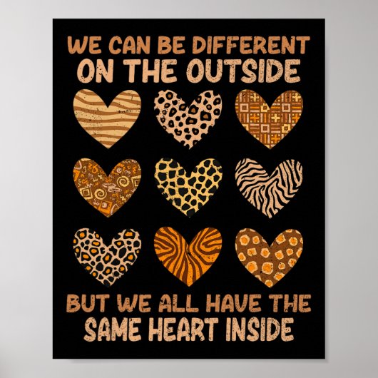 Juneteenth Black History Month Zelfde hart binnen  Poster (Voorkant)