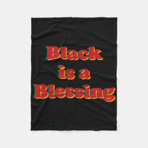 Juneteenth Black is een zegenende melanine Mannen  Fleece Deken