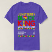 Juneteenth Black King Melanin Nutritional Facts Fa T-shirt (Design voorkant)