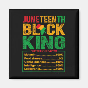 Juneteenth Black King Nutritional Facts Pride Afri Magneet