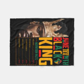 Juneteenth Black King Pride Afrika Voedingsfeiten Fleece Deken (Voorkant (Horizontaal))