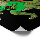 Juneteenth Black King Riding T Rex Dino Fun Boys K Poster (Hoek)