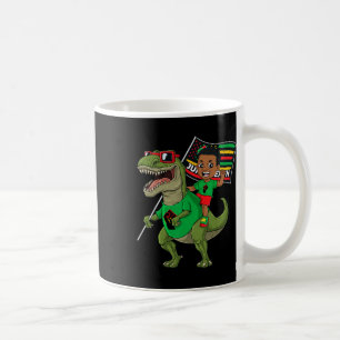 Juneteenth Black King Riding T Rex Dino Grappige J Koffiemok