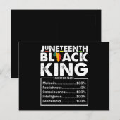 Juneteenth Black King Voedingsfeiten Melanine Briefkaart (Voorkant / Achterkant)