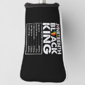 Juneteenth Black King Voedingsfeiten Melanine Golfheadcover (Draai 90)