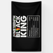 Juneteenth Black King Voedingsfeiten Melanine Spandoek (Verticaal)