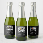 Juneteenth Black King Voedingsfeiten Melanine Sparkling Wijnetiket (Flessen)
