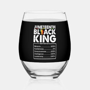 Juneteenth Black King Voedingsfeiten Melanine Wijnglas Zonder Voet