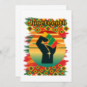 Juneteenth Black Pride Freedom Note Kaart (Voorkant / Achterkant)