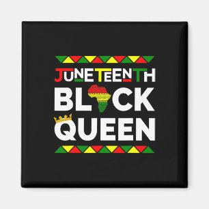 Juneteenth Black Queen Freedom Day 19 juni 1865 Magneet
