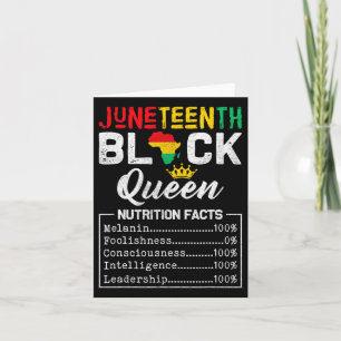 Juneteenth Black Queen Nutrition Fact 1865 Afrikaa Kaart