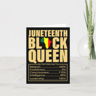 Juneteenth Black Queen Voedingsfeiten Zwarte Gesch Kaart