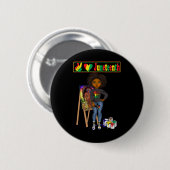 Juneteenth Black Vrouwen Melanin Vrede Liefde June Ronde Button 5,7 Cm (Voorkant /achterkant)
