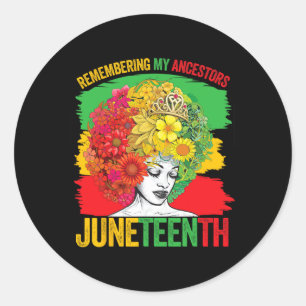Juneteenth Black Women African American Ancestors Ronde Sticker
