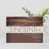 Juneteenth Brown Cream Freedom Celebration Kaart (Staand voorkant)