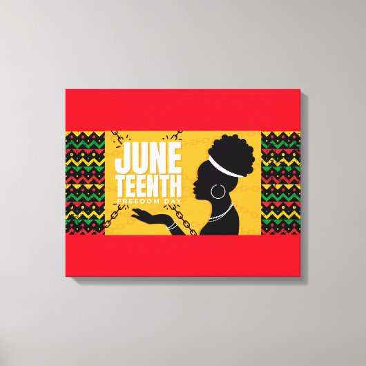 Juneteenth Canvas kunst aan de muur (Voorkant)