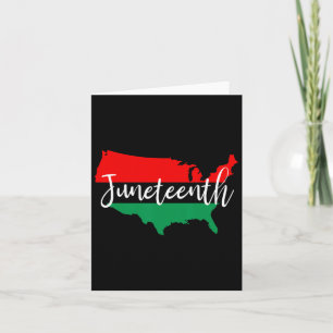 Juneteenth Celebrate Black Freedom Usa Map Black H Kaart