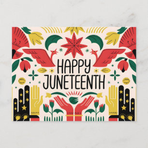 Juneteenth Celebrate Freedom Heritage symbolische  Feestdagenkaart