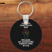 Juneteenth Celebrates Black African American Freed Sleutelhanger (Achterkant)