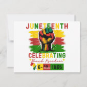 Juneteenth Celebrating Black Freedom Black Geschie Feestdagenkaart (Achterkant)