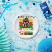Juneteenth Celebrating Black Freedom Black Geschie Papieren Bordje (Feest)