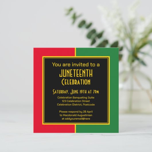 JUNETEENTH Celebration Invitation (Debout devant)