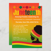 Juneteenth Celebration Invitation – Vrijheid en vr Kaart (Voorkant / Achterkant)