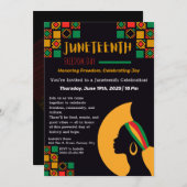 Juneteenth Celebration Invitation – Vrijheid en vr Kaart (Voorkant / Achterkant)