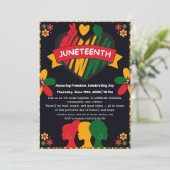 Juneteenth Celebration Invitation – Vrijheid en vr Kaart (Staand voorkant)