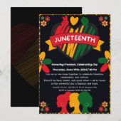 Juneteenth Celebration Invitation – Vrijheid en vr Kaart (Voorkant / Achterkant)