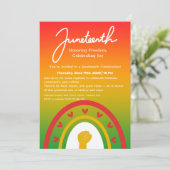 Juneteenth Celebration Invitation – Vrijheid en vr Kaart (Staand voorkant)