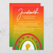 Juneteenth Celebration Invitation – Vrijheid en vr Kaart (Voorkant / Achterkant)
