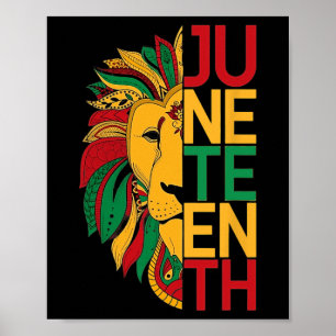 Juneteenth Cool Black Geschiedenis Afro-Amerikaans Poster